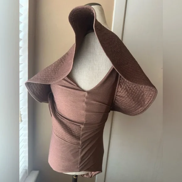 Johanna Ortiz Brown Ruffle Sleeve Swimsuit - Picture 4 of 6